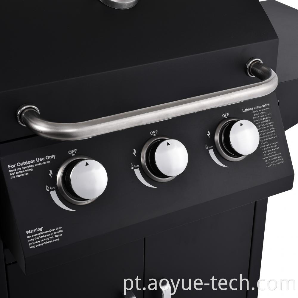 3 Burner powder coated gas grill